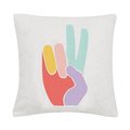 Puesta En Escena 16 x 16 in. Peace Hand Embroidered Pillow PU2634121